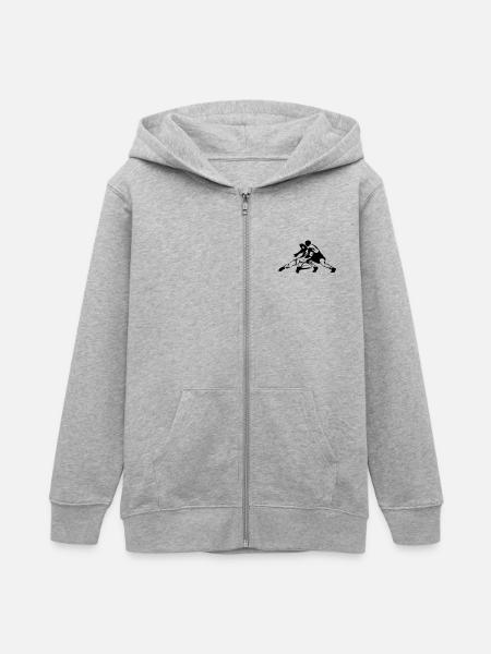 Ringer - Teenager Organic Kapuzenjacke Mini Cultivator von Stanley/Stella - Grau meliert