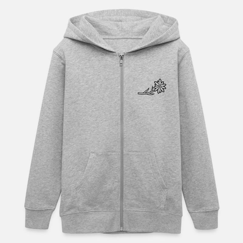 Blumen: Edelweiss - Veste à capuche ado bio Stanley/Stella - gris chiné