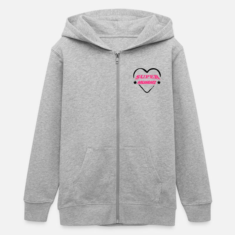 Super mummi - Veste à capuche ado bio Stanley/Stella - gris chiné