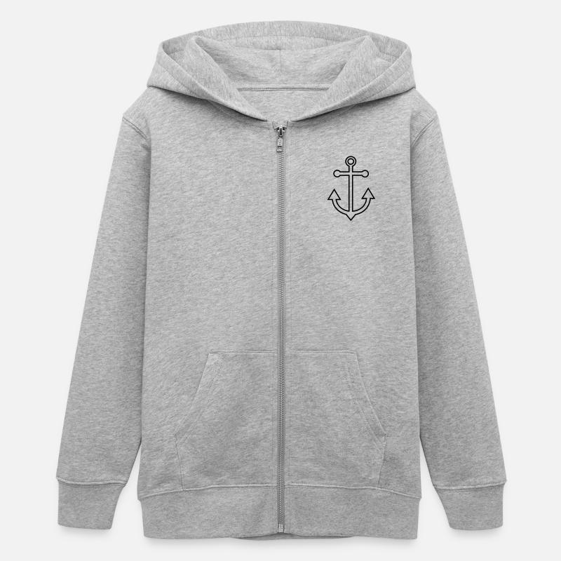 ancre - Veste à capuche ado bio Stanley/Stella - gris chiné