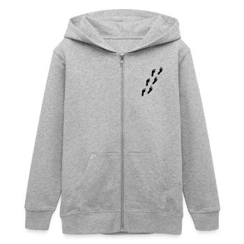 Füße - Teenager Organic Kapuzenjacke Mini Cultivator von Stanley/Stella - Grau meliert - Vorne - AI Model Teenager Male light (155cm)