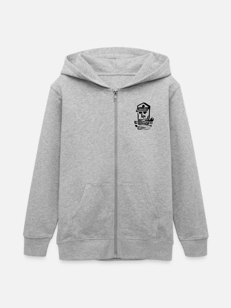 Piep-Grootsnuut - Teenager Organic Kapuzenjacke Mini Cultivator von Stanley/Stella - Grau meliert