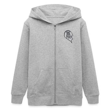 Amitié - Veste à capuche ado bio Stanley/Stella - gris chiné - Devant - AI Model Teenager Male light (155cm)