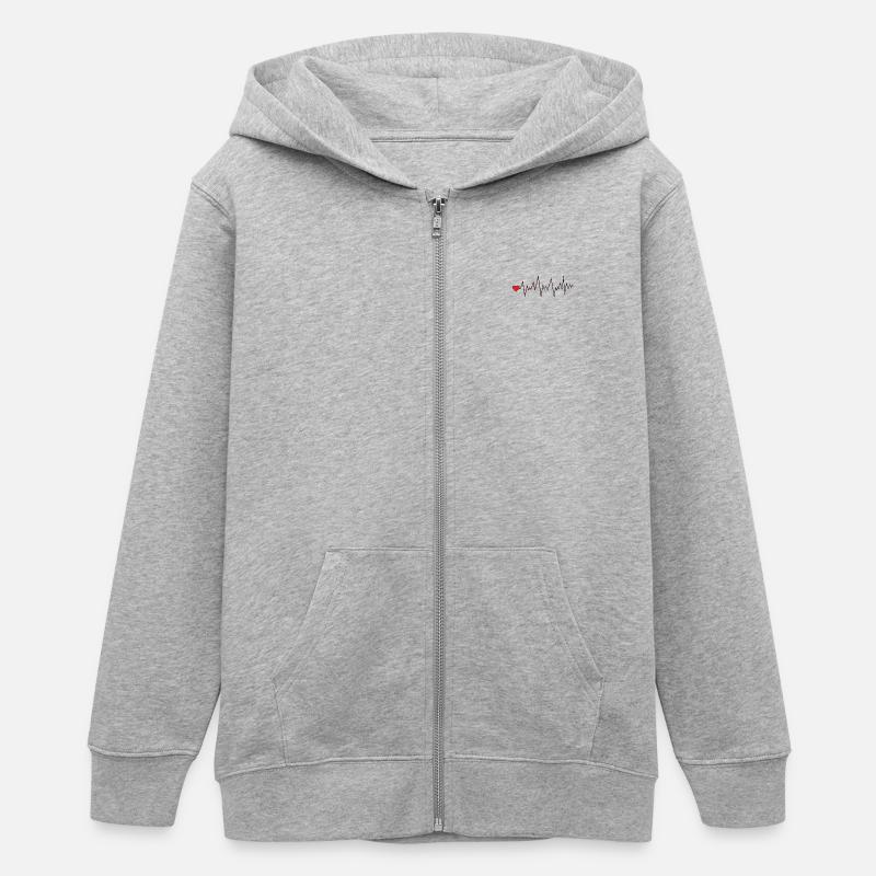 Coeurs De - Veste à capuche ado bio Stanley/Stella - gris chiné