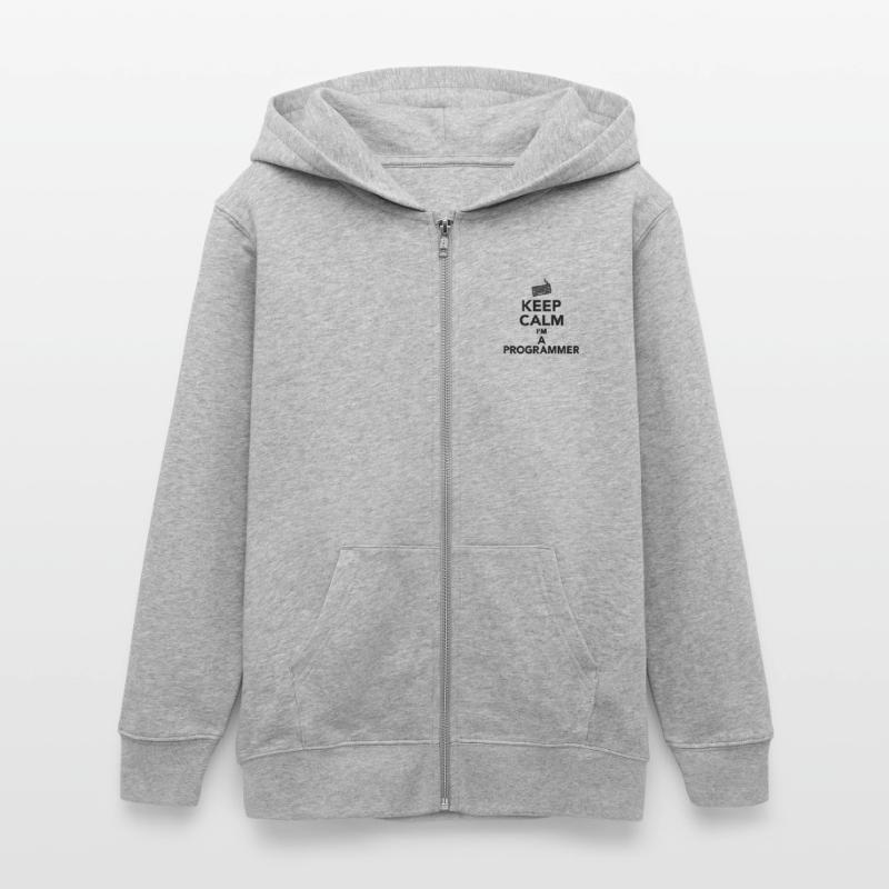 Keep calm I'm a Programmer Teens Organic Zip-up Hoodie by Stanley/Stella