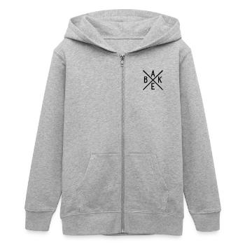cuire - Veste à capuche ado bio Stanley/Stella - gris chiné - Devant - AI Model Teenager Male light (155cm)