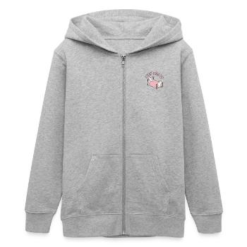 Bester Freund - Teenager Organic Kapuzenjacke Mini Cultivator von Stanley/Stella - Grau meliert - Vorne - AI Model Teenager Male light (155cm)