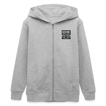 Mode logo - Veste à capuche ado bio Stanley/Stella - gris chiné - Devant - AI Model Teenager Male light (155cm)