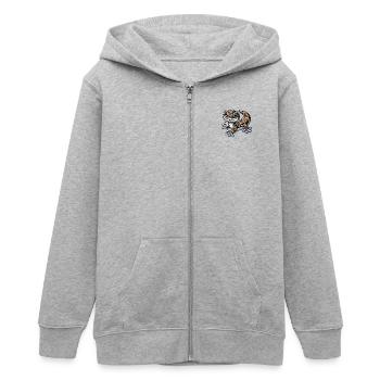 Salamander Baby - Teenager Organic Kapuzenjacke Mini Cultivator von Stanley/Stella - Grau meliert - Vorne - AI Model Teenager Male light (155cm)