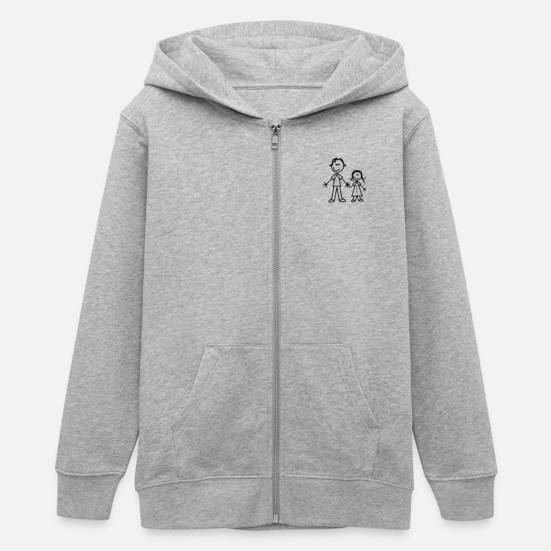 frères et sœurs - Veste à capuche ado bio Stanley/Stella - gris chiné