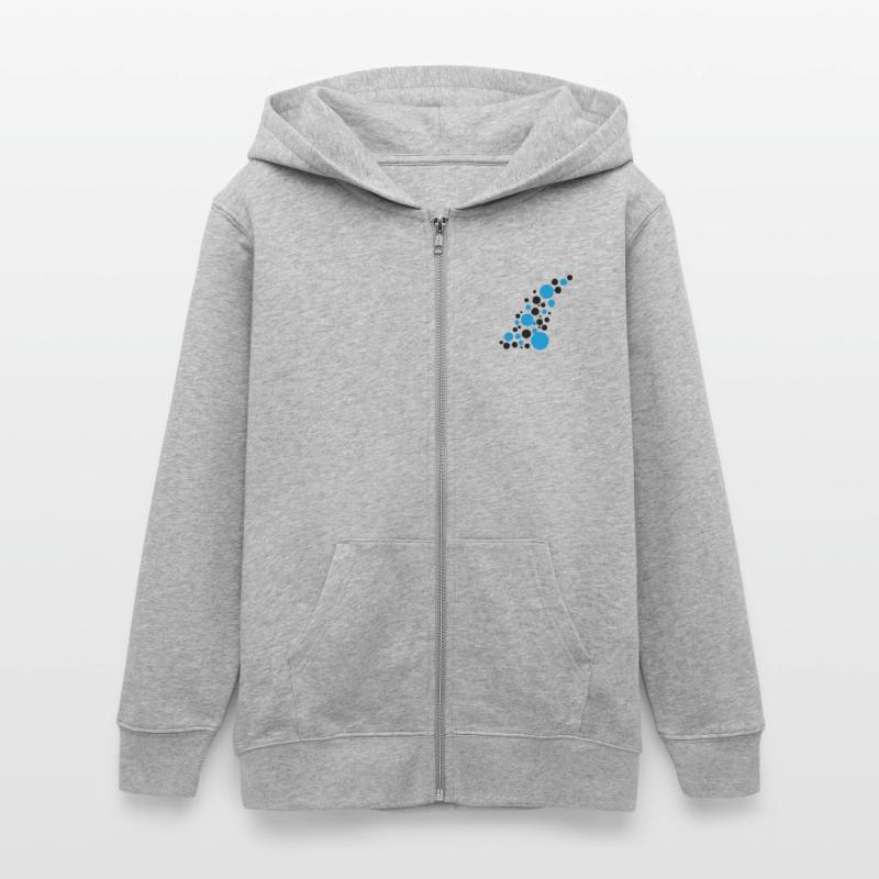 Circle points pattern design Teens Organic Zip-up Hoodie by Stanley/Stella