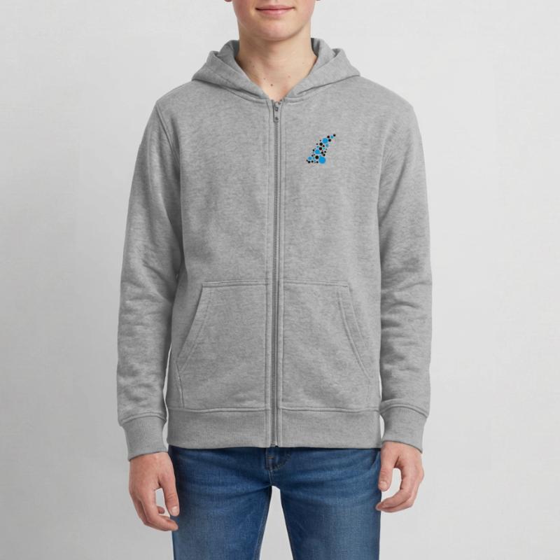 Circle points pattern design Teens Organic Zip-up Hoodie by Stanley/Stella