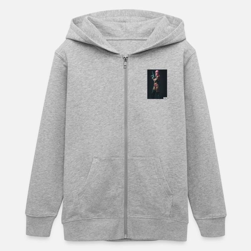 Bonnie solitaire - Veste à capuche ado bio Stanley/Stella - gris chiné