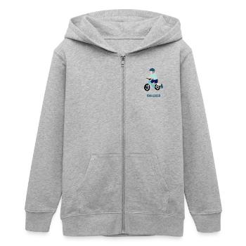 Petit Leader - Veste à capuche ado bio Stanley/Stella - gris chiné - Devant - AI Model Teenager Male light (155cm)