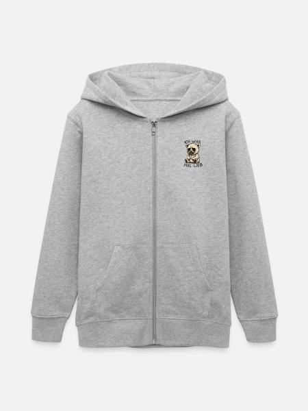 Eisbär - Teenager Organic Kapuzenjacke Mini Cultivator von Stanley/Stella - Grau meliert