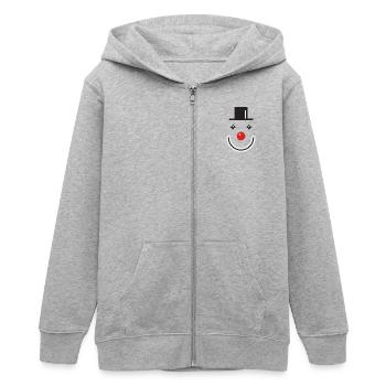 clown - Teenager Organic Kapuzenjacke Mini Cultivator von Stanley/Stella - Grau meliert - Vorne - AI Model Teenager Male light (155cm)