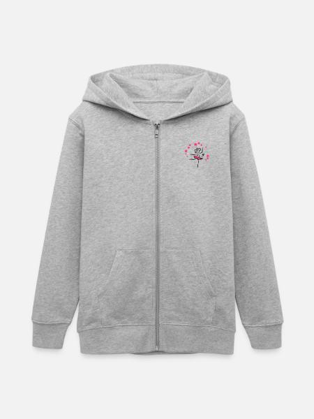 Tanzmaus | Dance Shirts - Teens Organic Zip-up Hoodie by Stanley/Stella - heather grey