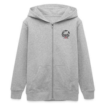 LGBT 56 - Veste à capuche ado bio Stanley/Stella - gris chiné - Devant - AI Model Teenager Male light (155cm)