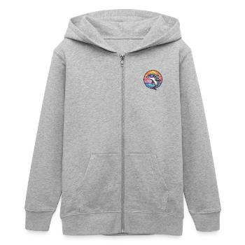 Delfin Cool Été - Veste à capuche ado bio Stanley/Stella - gris chiné - Devant - AI Model Teenager Male light (155cm)