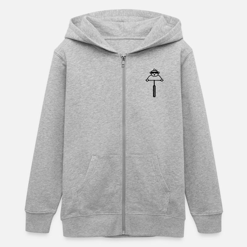 Cyclisme - VTT - Veste à capuche ado bio Stanley/Stella - gris chiné