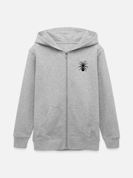 spider - Teenager Organic Kapuzenjacke Mini Cultivator von Stanley/Stella - Grau meliert