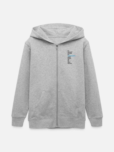 schwimmen - Teenager Organic Kapuzenjacke Mini Cultivator von Stanley/Stella - Grau meliert