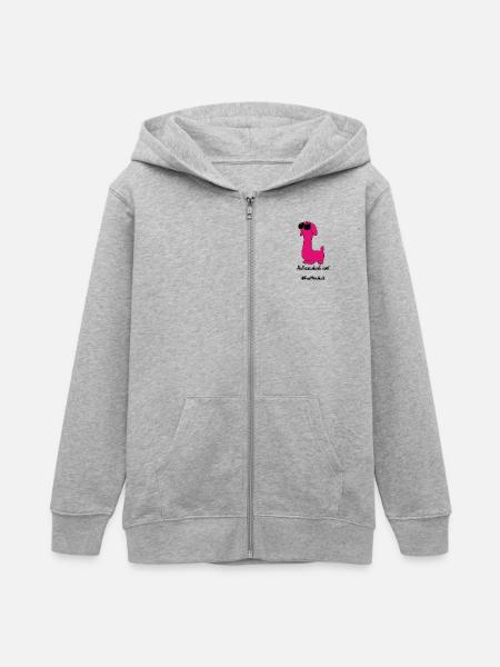 Pinky Außerirdisch cool - Teenager Organic Kapuzenjacke Mini Cultivator von Stanley/Stella - Grau meliert