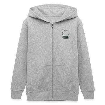 Snow globe empty - Teens Organic Zip-up Hoodie by Stanley/Stella - heather grey - Front - AI Model Teenager Male light (155cm)