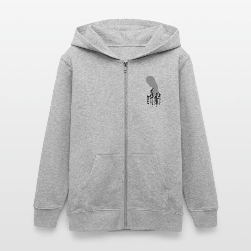 Tentacle Octopus Ink Drop Graffiti Spray Cool Teens Organic Zip-up Hoodie by Stanley/Stella