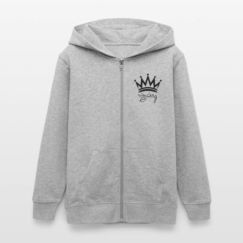 King Valentinstag, Hochzeitstag oder Paar Design Teenager Organic Kapuzenjacke Mini Cultivator von Stanley/Stella