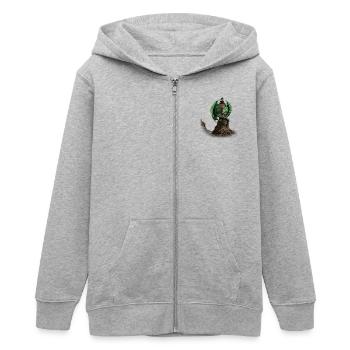 dragon lighthouse by customstyle - Veste à capuche ado bio Stanley/Stella - gris chiné - Devant - AI Model Teenager Male light (155cm)