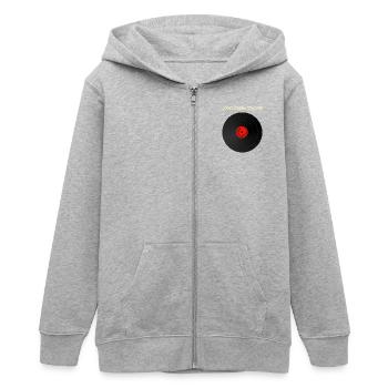 Original Dub - Teenager Organic Kapuzenjacke Mini Cultivator von Stanley/Stella - Grau meliert - Vorne - AI Model Teenager Male light (155cm)