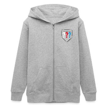Die Drei ??? Kids Logo Tasche - Teenager Organic Kapuzenjacke Mini Cultivator von Stanley/Stella - Grau meliert - Vorne - AI Model Teenager Male light (155cm)