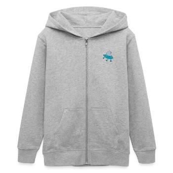 OVNI - Veste à capuche ado bio Stanley/Stella - gris chiné - Devant - AI Model Teenager Male light (155cm)