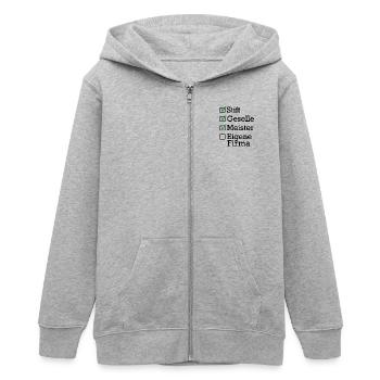 Stift Geselle Meister - Teenager Organic Kapuzenjacke Mini Cultivator von Stanley/Stella - Grau meliert - Vorne - AI Model Teenager Male light (155cm)