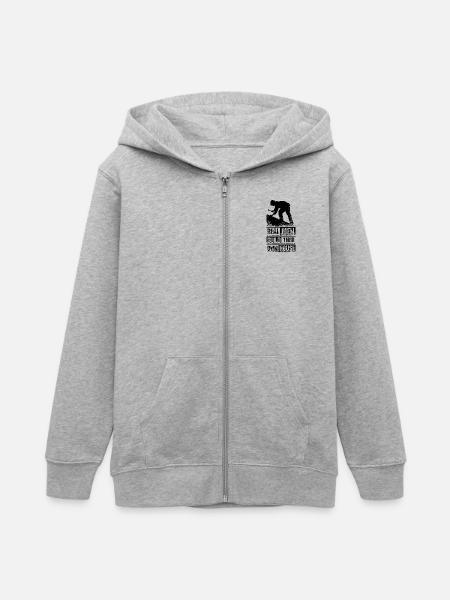 Männer Bauherr - Stanley/Stella junior zip-hættetrøje økologisk - grå meleret