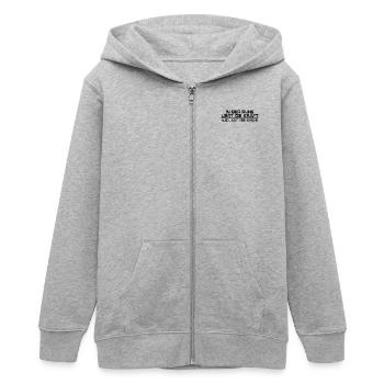 Last mich in ruhe - Teenager Organic Kapuzenjacke Mini Cultivator von Stanley/Stella - Grau meliert - Vorne - AI Model Teenager Male light (155cm)