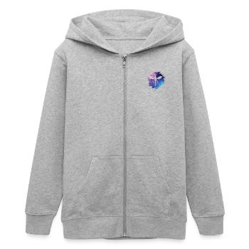 Drachen Fleck Tierkreiszeichen - Teenager Organic Kapuzenjacke Mini Cultivator von Stanley/Stella - Grau meliert - Vorne - AI Model Teenager Male light (155cm)