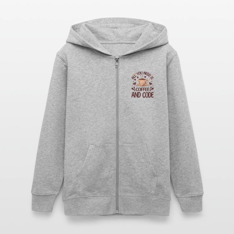 Alles, was Sie brauchen, ist Kaffee und Code Lustiger Programmierer Teenager Organic Kapuzenjacke Mini Cultivator von Stanley/Stella