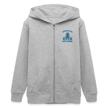 Tout me fait mal et je suis fatigué de soulever du poids - Veste à capuche ado bio Stanley/Stella - gris chiné - Devant - AI Model Teenager Male light (155cm)