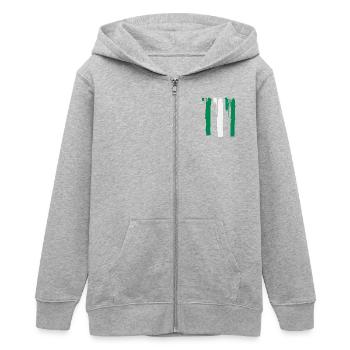Drapeau du Nigéria - Veste à capuche ado bio Stanley/Stella - gris chiné - Devant - AI Model Teenager Male light (155cm)