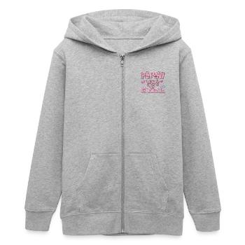 Papaw dit fille grossesse annonce fête de bébé - Veste à capuche ado bio Stanley/Stella - gris chiné - Devant - AI Model Teenager Male light (155cm)