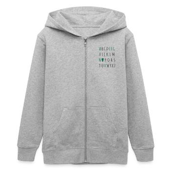 love vegan - Teenager Organic Kapuzenjacke Mini Cultivator von Stanley/Stella - Grau meliert - Vorne - AI Model Teenager Male light (155cm)