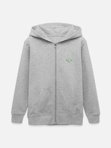 Silhouet Paard Oneindige Liefde - Tiener zip hoodie biologisch Stanley/Stella - grijs gemêleerd