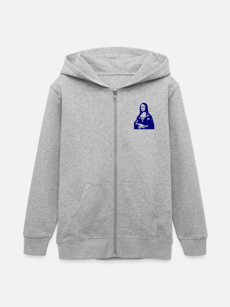 Mona Lisa - Teenager Organic Kapuzenjacke Mini Cultivator von Stanley/Stella - Grau meliert