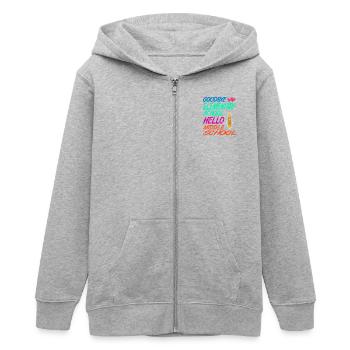 Goodbye Elementary Hello Middle School Journey - Teens Organic Zip-up Hoodie by Stanley/Stella - heather grey - Front - AI Model Teenager Male light (155cm)