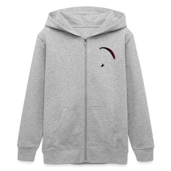 Gleitschirm Praglider - Teenager Organic Kapuzenjacke Mini Cultivator von Stanley/Stella - Grau meliert - Vorne - AI Model Teenager Male light (155cm)