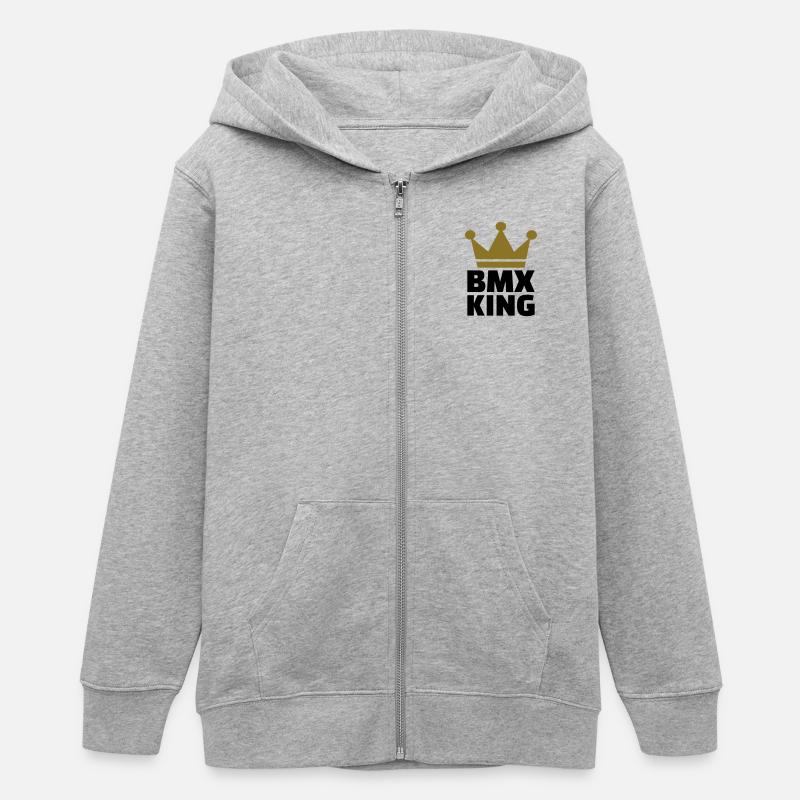 BMX - Veste à capuche ado bio Stanley/Stella - gris chiné