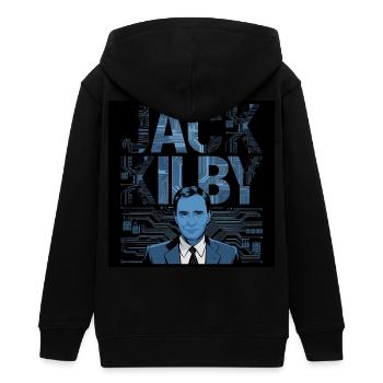 Patrimoine de l’humanité - Jack Kilby - Veste à capuche ado bio Stanley/Stella - noir - Dos - AI Model Teenager Male light (155cm)