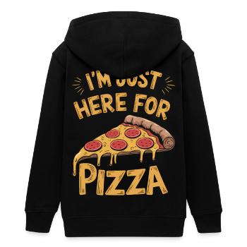 Pizza Spruch Witz Pizzeria Lustiges Pizza Geschenk - Teenager Organic Kapuzenjacke Mini Cultivator von Stanley/Stella - Schwarz - Hinten - AI Model Teenager Male light (155cm)